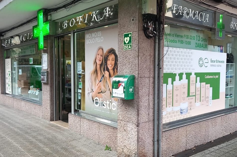 Imagen de una farmacia en la ciudad guipuzcoana de Tolosa.