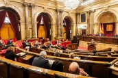 Un momento de debate en la Cámara catalana