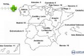 Mapa con las farmacias acreditadas para la venta 'on line' en España.