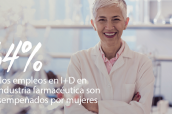 Imagen promocional de Farmaindustria con motivo del Día de la Mujer y la Niña en la Investigación.