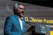 Javier Padilla, durante su intervención en la entrega de premios.