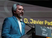 Javier Padilla, durante su intervención en la entrega de premios.