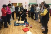 Imagen del curso de primeros auxilios a farmacéuticos del COF de León.