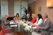 Reunión entre representantes del CGE y la ministra de Sanidad, Consumo y Bienestar Social, Carmen Montón.