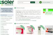 Web de la Farmacia Soler, en Xátiva, Valencia, para la venta 'on line' de OTC.